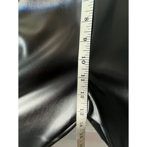 NWT Misa Los Angeles Black Smocked Crop Top & Vegan Leather Joggers Set Size S‎ - Picture 6 of 14